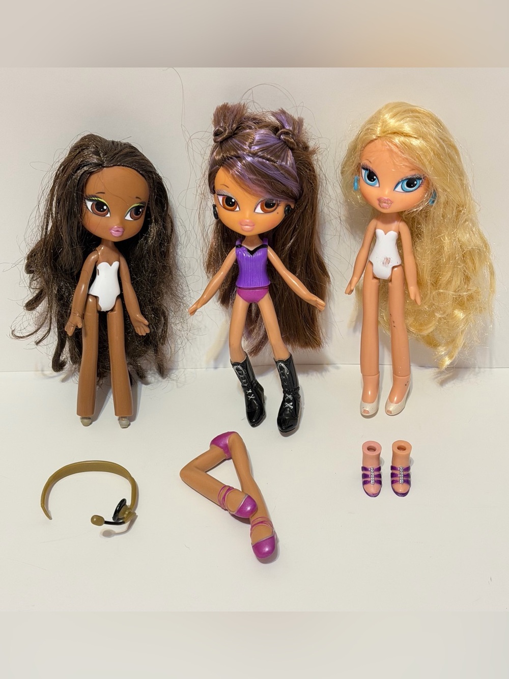 Lot of 3 Bratz Kidz Dolls Cloe, Concert Yasmin, Nighty Nite Sasha